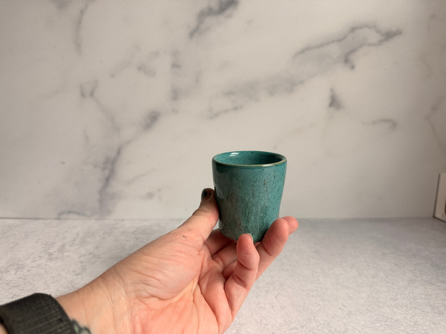 Teal Shot Glass