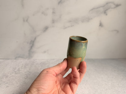 Green and Blue Shot Glass