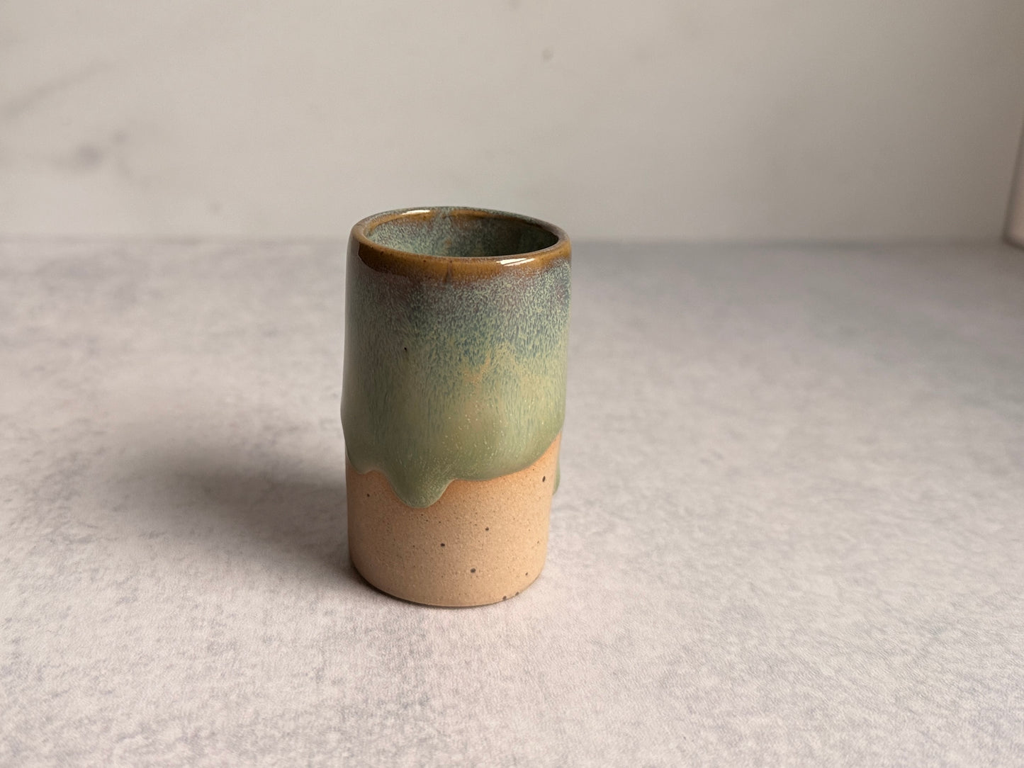 Green and Blue Shot Glass