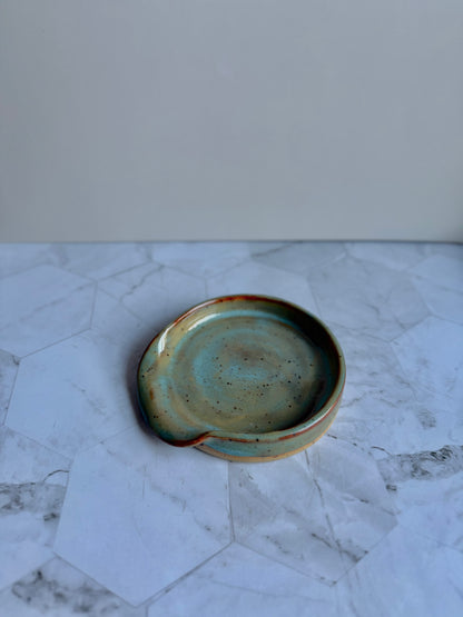 Light Blue & Beige Spoon Rest