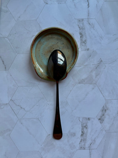 Light Blue & Beige Spoon Rest